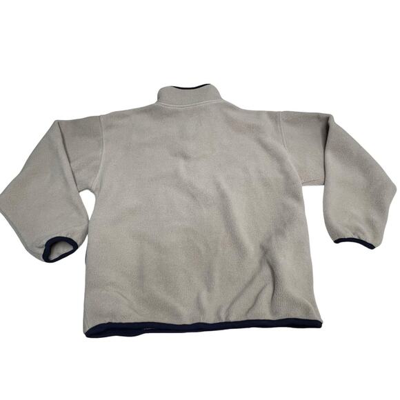 Vtg Against The Elements Tan Blue T Snap Pullover Fleece Jacket Pockets Sz M - Picture 7 of 8